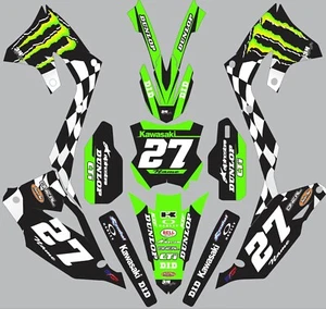 Graphics for Kawasaki KX450f 2019-2023 and KX250f 2021-2024 Checkered Flag - Picture 1 of 1