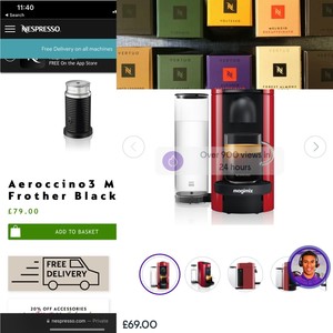 nespresso vertuo Aeroccino 3 & Pods