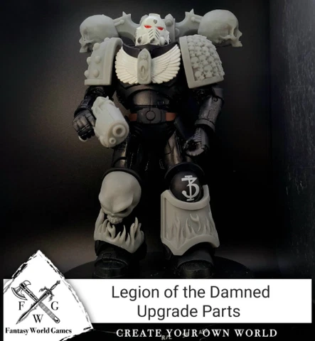 Legion of the Damned Space Marine  McFarlane Toys Warhammer 40K Compatible 7" in Cover