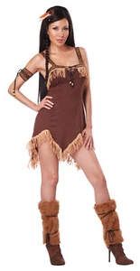 Sexy Indian Princess Pocahontas Halloween Adult Costume - Picture 1 of 1