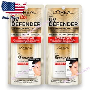 L'Oreal Paris UV Serum Protector Invisible Fluid Sunscreen SPF50, 50ml pack of 2 - Picture 1 of 5