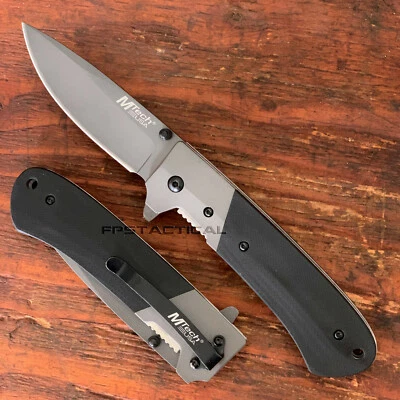 MTech USA MT-1067GY Ball Bearing Gray Black G10 Manual Folding Pocket Knife 8.5" - Image 1 of 4