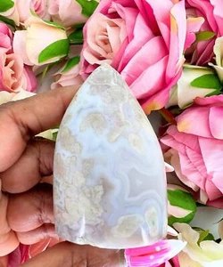 Flower Agate Freeform - Gorgeous Flower Agate Freeform Tower - 2.75" Polished - Picture 1 of 10