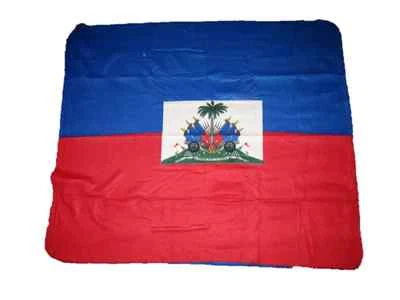 Haiti Flag 50x60 Polar Fleece Blanket Throw - Image 1 of 3