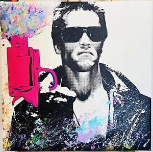 Street Art Original Mixed Media Painting Diamond Mr Clever Art Terminator Splash - Picture 1 of 8