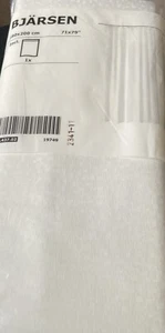 IKEA WHITE SHOWER, BJARSEN CURTAIN 180cm x 200cm, 71”x79” - Picture 1 of 2