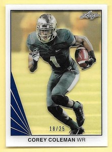 2016 Leaf Clear Blue Parallel #4 Corey Coleman #18/25  BAYLOR