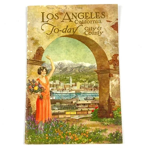 Los Angeles To-day City & Town History & Photos Booklet California Vintage - Picture 1 of 18