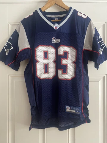 New England Patriots Wes Welker Jersey Youth Large NFL Football Reebok X24 Cover