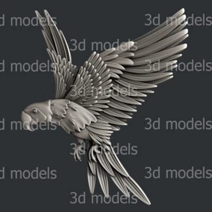 3d STL models for CNC, Artcam, Aspire, relief Parrot - Picture 1 of 4