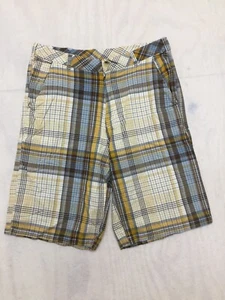 Beach Rays shorts mens 32 multi color plaid 100% cotton pockets - Picture 1 of 11