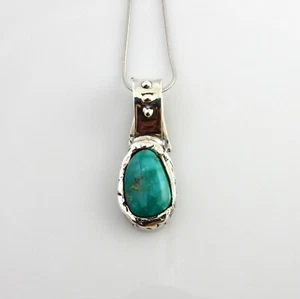 Colgante Gota Turquesa Royston Plata Esterlina Suroeste Único en Suroeste - Imagen 1 de 4