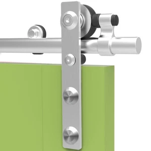 Herrajes para puerta corredera de granero de acero inoxidable de 4""-16", puerta doble - Imagen 1 de 119