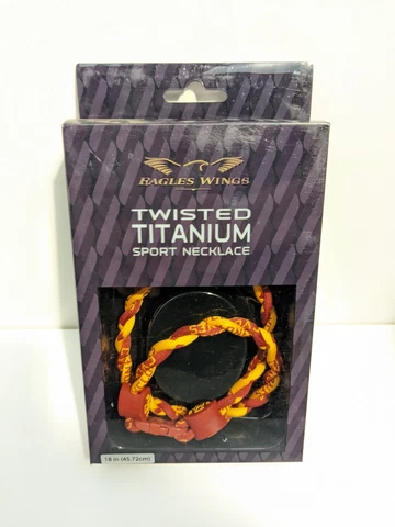 Twisted Titanium Sport Necklace Iowa State 18" Cover