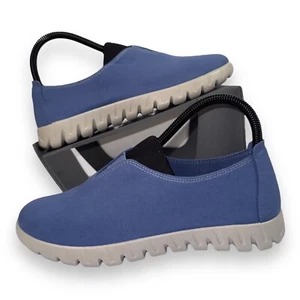 Tenis informales sin cordones ligeras Fly Flot para mujer de gamuza azul 6,5/37 - Imagen 1 de 11