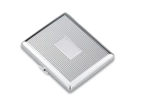 Silbernes Zigarettenetui mit Gravurfeld - Doppelseitig - Gravurfähig - Bild 1 von 2