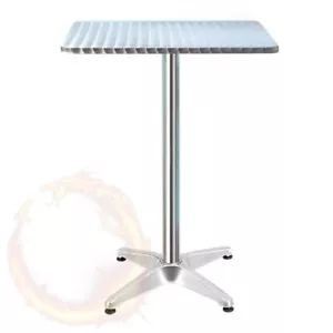 Gardeon Outdoor Bar Table Adjustable Aluminium Square 70/110cm - Picture 1 of 7