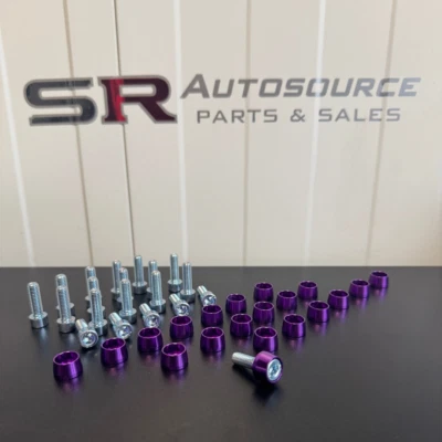 SR Autosource Purple Rocker Cover Dress Up Kit for RB20 RB25 RB26 Skyline - Image 1 of 2