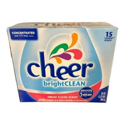 Cheer BrightClean Laundry Detergent Powder Fresh Clean Scent 15 Loads 20 oz - Image 1 of 4