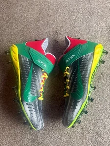 NIKE Alpha Menace Pro Mid Green and Red Football Cleats Size 15 Custom Sample - Picture 1 of 11