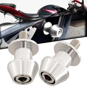 M6 Silver Swingarm Spools Sliders Stand Screw For YAMAHA YZF YZFR6 YZFR6S ` - Imagen 1 de 8