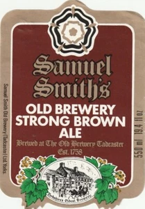BEER BOTTLE LABEL - SAMUEL SMITHS BREWERY - OLD BREWERY STRONG ALE (550ml) - Picture 1 of 1