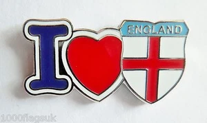 I Love England St George Cross Pin Badge - LAST ONE - Foto 1 di 1