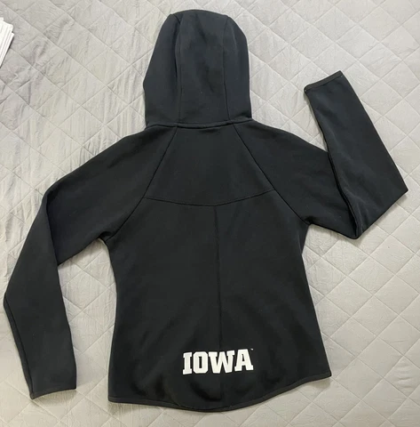 University of Iowa Hawkey Nike Full Zip Hooded Jacket Women's Small/S Black Cover