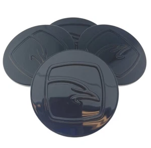 TAPAS CENTRALES DE LLANTAS DE ALEACIÓN NEGRA HAWKE OSPREY 75 mm para Land Rover Defender 90 110 - Imagen 1 de 8