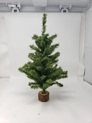 18" Alpine Mini Christmas Tree Stump Base Adjustable Strong Branches Artificial - Image 1 of 4