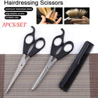 Barber Hair Cutting Scissors Comb Hairdressing Salon Shear Thinning Cut 3pc n