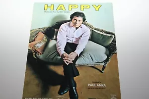 Partitura musical vintage de Paul Anka - Happy - Imagen 1 de 3