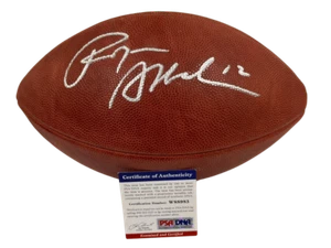 ROGER STAUBACH SIGNED NFL GAME DUKE BALL DALLAS COWBOYS AUTOGRAPH PSA COA 1 - Picture 1 of 1