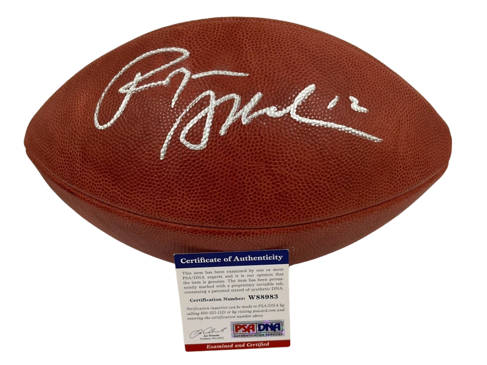 ROGER STAUBACH SIGNED NFL GAME DUKE BALL DALLAS COWBOYS AUTOGRAPH PSA COA 1 - Image 1 of 1