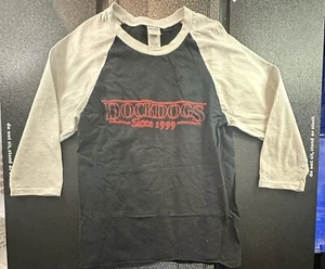 Girls Juniors XS (10/12) 3/4 Sleeve Black/White “DockDogs EST 1999” Shirt - Picture 1 of 3
