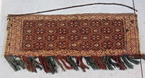 Turkmen Torba Komplett Tasche Teppich Yomud? Seide Wolle 15" x 47" 100 Jahre Stammesnomade - Bild 1 von 9