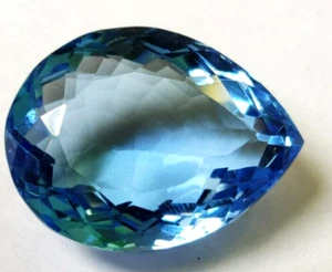 AAA + 91,80 ct. großes blaues Tansania aus Tansanit Birnenschliff Edelstein G... - Bild 1 von 6