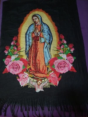 Virgin Of Guadalupe Blanket Shawl Morher Mary And Jesus Blessing - Image 1 of 4