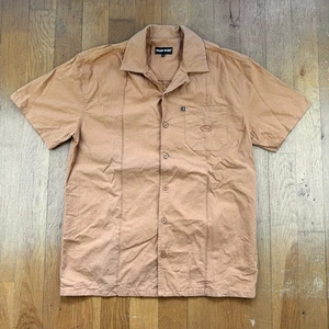 Pass~Port Skateboards Burnt Orange Short Sleeve Camp Collar Shirt Size Small - Picture 1 of 6