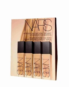 NARS Natural Radiant Longwear Foundation Samples (8 LIGHT Shades) Card Sampler - Picture 1 of 5