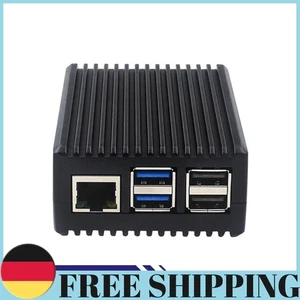 Boîtier Raspberry Pi 5, Boîtier Métallique Robuste avec Refroidissement Passif, Noir pour - Photo 1/12