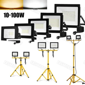 Inundador LED con enchufe trípode reflector proyector de construcción faro lámpara exterior DHL - Imagen 1 de 24