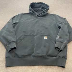 Carhartt Hoodie Herren L Sweatshirt Rain Defender dunkelgrau distressed Streetwear - Bild 1 von 13