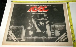 AC/DC Rare Vintage UK Concert Dates AD Advert 1976 High Voltage Bon Scott Angus - Picture 1 of 2