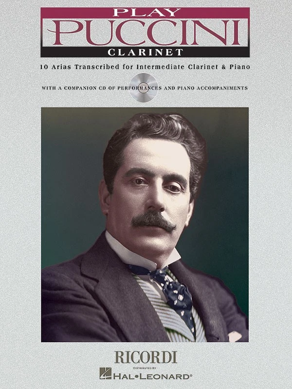 Play Puccini 10 Arias Clarinet & Piano Classical Sheet Music Play-Along Book CD - Image 1 of 1