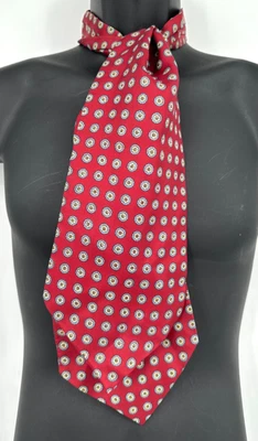 Мужские аскоты Brooks Brothers Makers один размер красный геометрический принт 100% шелк - Изображение 1 из 4