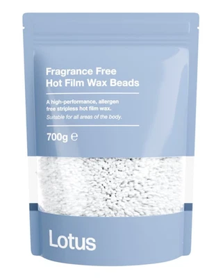 LOTUS HOT FILM WAX BEADS 700G FRAGRANCE FREE ALL AREAS OF BODY