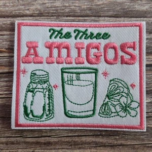 The Three Amigos Tequila Booze Party Drinking Iron on Patch - Picture 1 of 2
