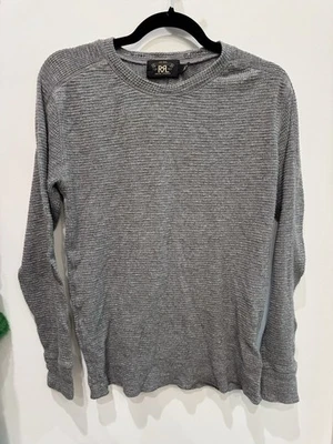 RRL RALPH LAUREN GRIS GOFRE TEJIDO HOMBRE TÉRMICO TALLA MEDIANA M Foto 1 de 3