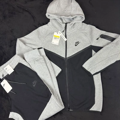 Sudadera para hombre Nike Tech polar ropa deportiva chándal color gris/negro talla 2XL Foto 1 de 4